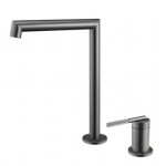 Caddence Series Brushed Gun Metal Grey Split Type Basin Mixer Caddence Series Brushed Gun Metal Grey Split Type Basin Mixer